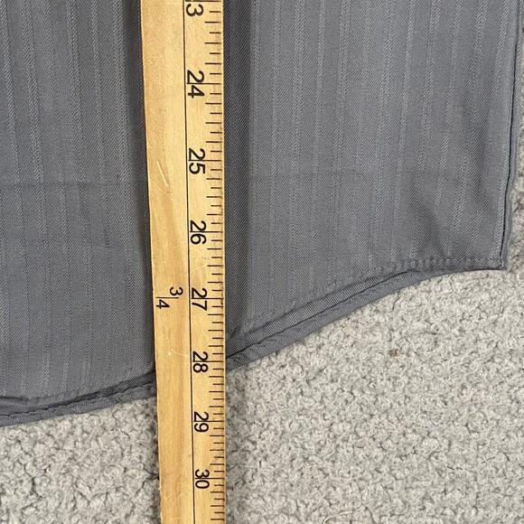 Kenneth Cole Reaction Slim Fit Dress Shirt M 15.5 32/33 Gray Tonal Stripe - Picture 6 of 7